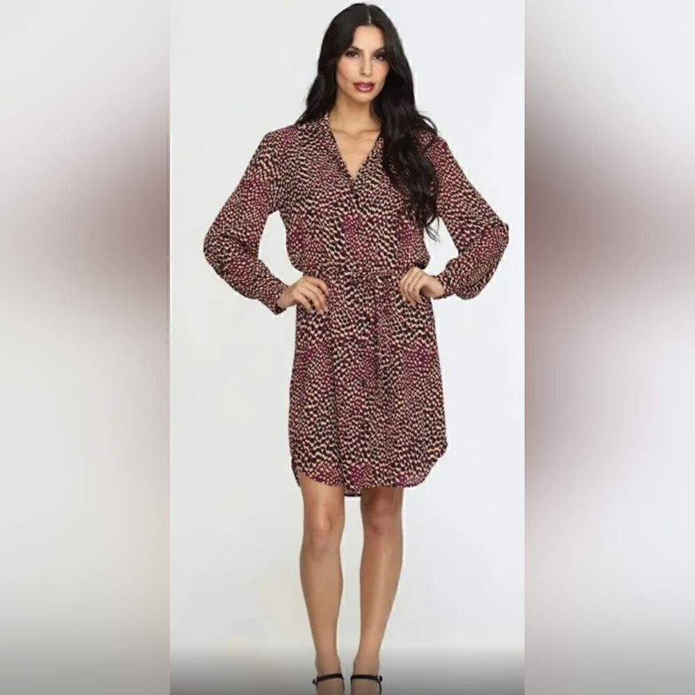 Veronica M print shirt dress size med